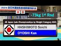 2021年全日本選抜ㅣ 73kg 1回戦 R1   橋本壮市 HASHIMOTO   大吉賢 OYOSHI