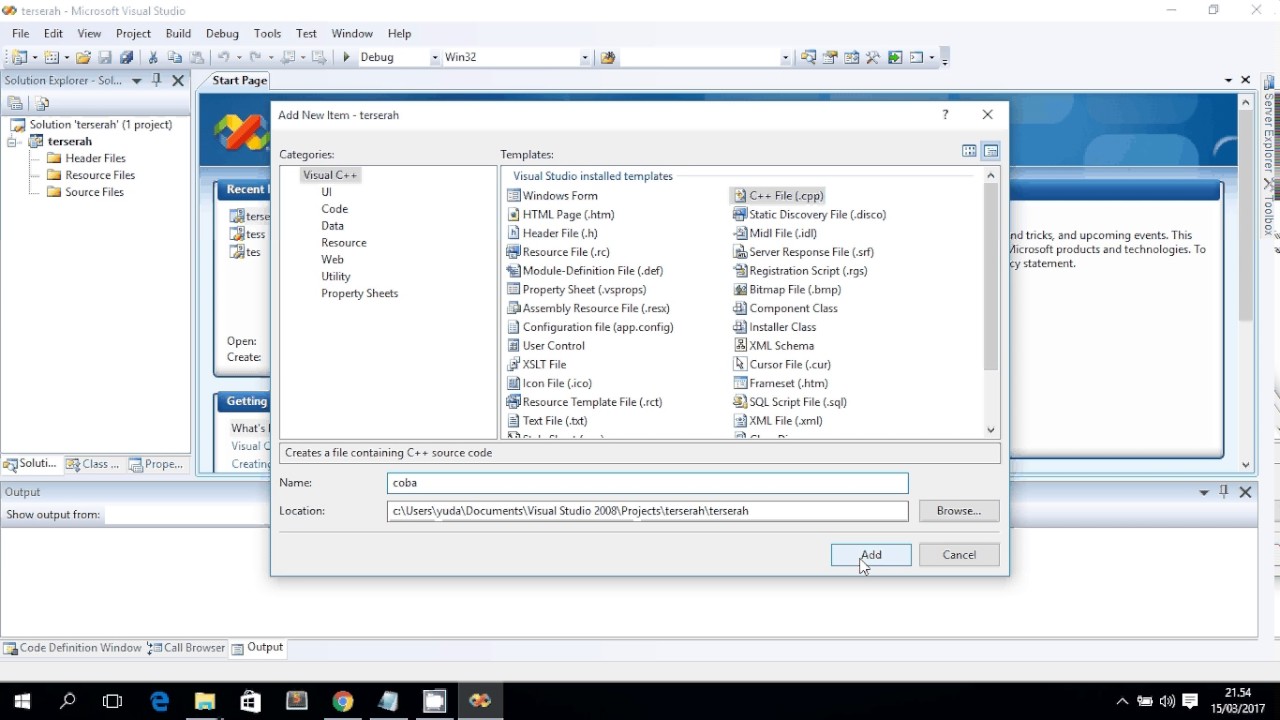 Cara setting openGl di visual studio - YouTube