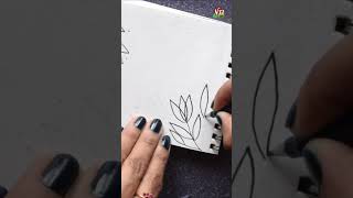 Beautiful Border Design for School Project | Border Design on Paper  #ytshorts