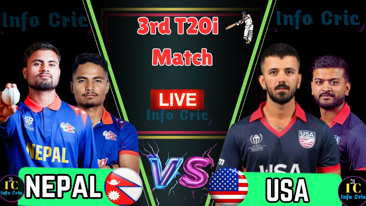 NEPAL VS USA T20 MATCH LIVE 2024 STREAMING USA T20I SEARIES 3rd MATCH