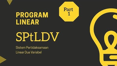 Program Linier part 1 - SPtLDV