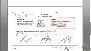 geometry 5-3 concept guide: theorems involving parallel lines