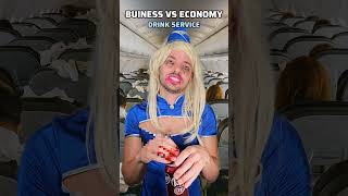 BUSINESS VS ECONOMY / DRINKS SERVICE #flightattendantcomedy #flightattendant #comedy