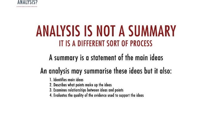 What is Analysis? 
