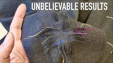 Invisible Mending on Expensive Vintage Trousers (we saved them!)