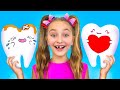 Sasha juega a la odontología de juguete y aprende nuevas profesiones | experimentos científicos