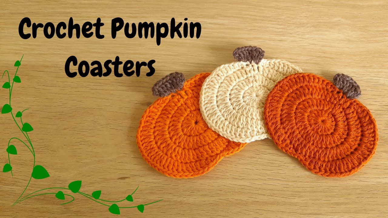 Вязаные тыквы-подставки, как связать тыкву крючком, Вязаные тыквы-подставки на осень и Хэллоуин