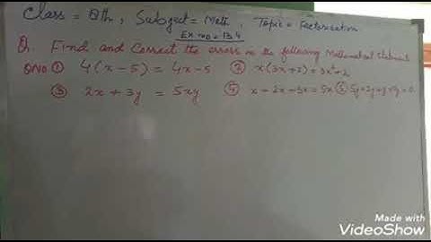 Factorisation exercise 13.4  all questions