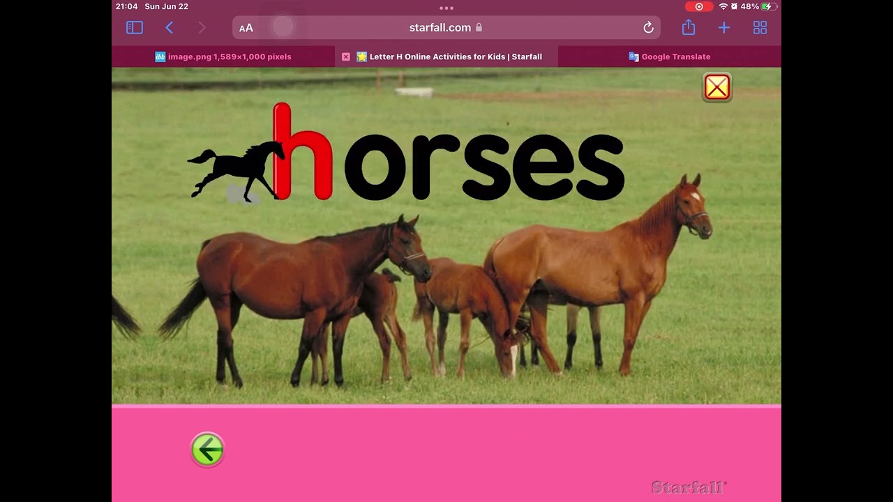 Starfall - ABCs - Learn the Alphabet - Letter H Online Activities for Kids (Walkthrough)