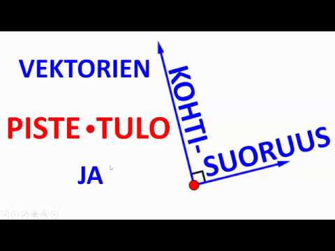 Video: Kuinka Lasketaan Vektorien Pistetulo