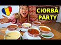 Trying 6 types of ROMANIAN Ciorbă 🇷🇴 (Romanian traditional food)