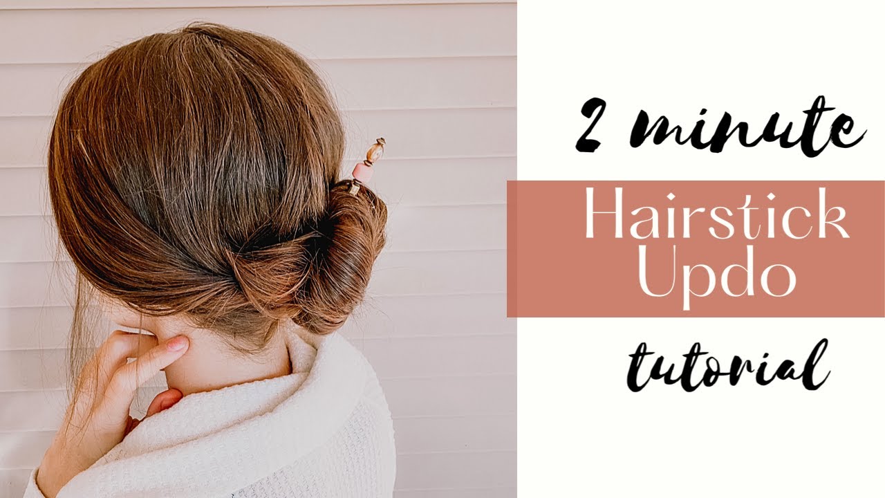 2 Minute EASY updo using a Lilla Rose HAIRSTICK | Updo for Long Hair ...