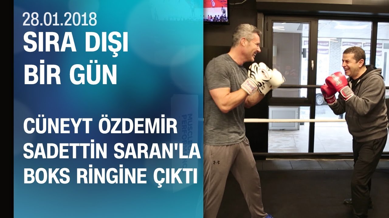 Cüneyt Özdemir, Sadettin Saran'la birlikte boks ringine çıktı - Sıra Dışı Bir Gün 28.01.2018 Pazar