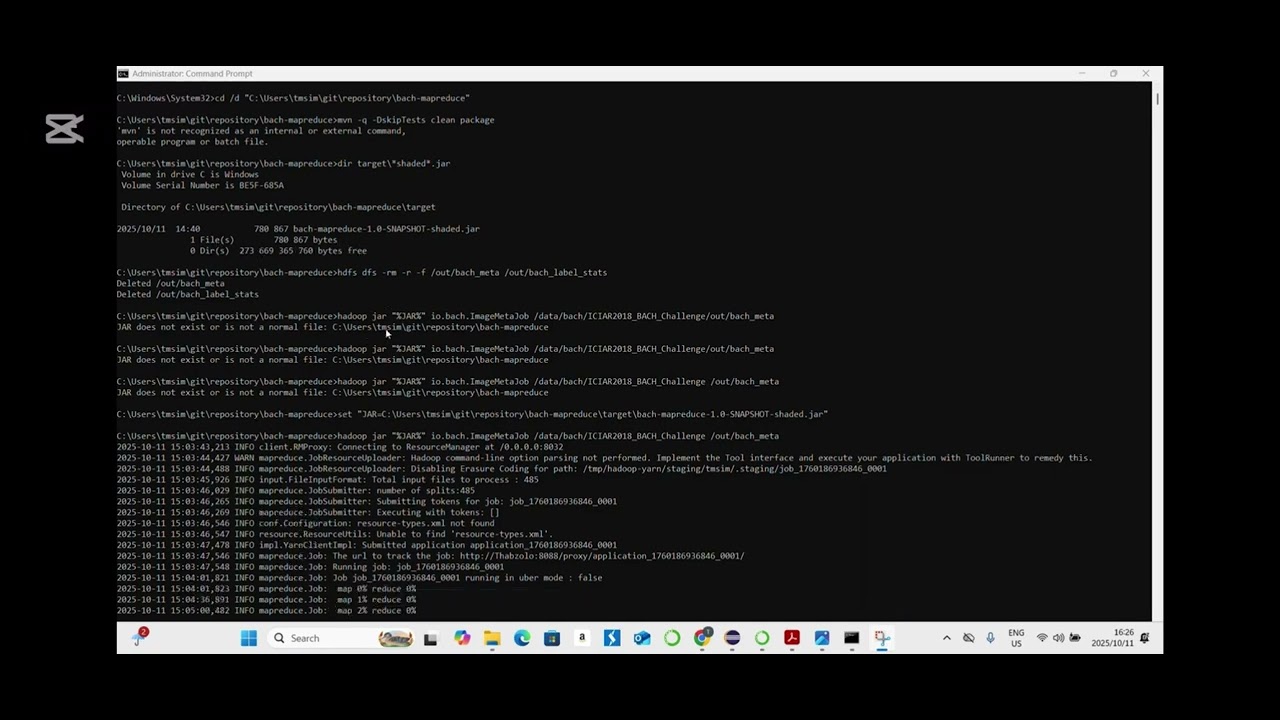 MIT805 - Hadoop MapReduce Implementation Demo - YouTube