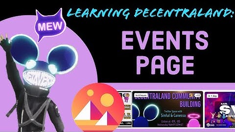 Learning Decentraland: Events Page