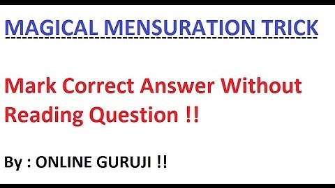 MAGICAL MENSURATION TRICK !! ( SSC CGL | BANK PO| CLERICAL| MBA| CDS | CAT| XAT | MAT)