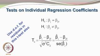 Mod-01 Lec-39 Hypothesis Testing in Linear Regression Wealth