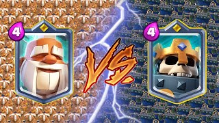 MONK Vs SKELETON KING - Clash Royale Battle