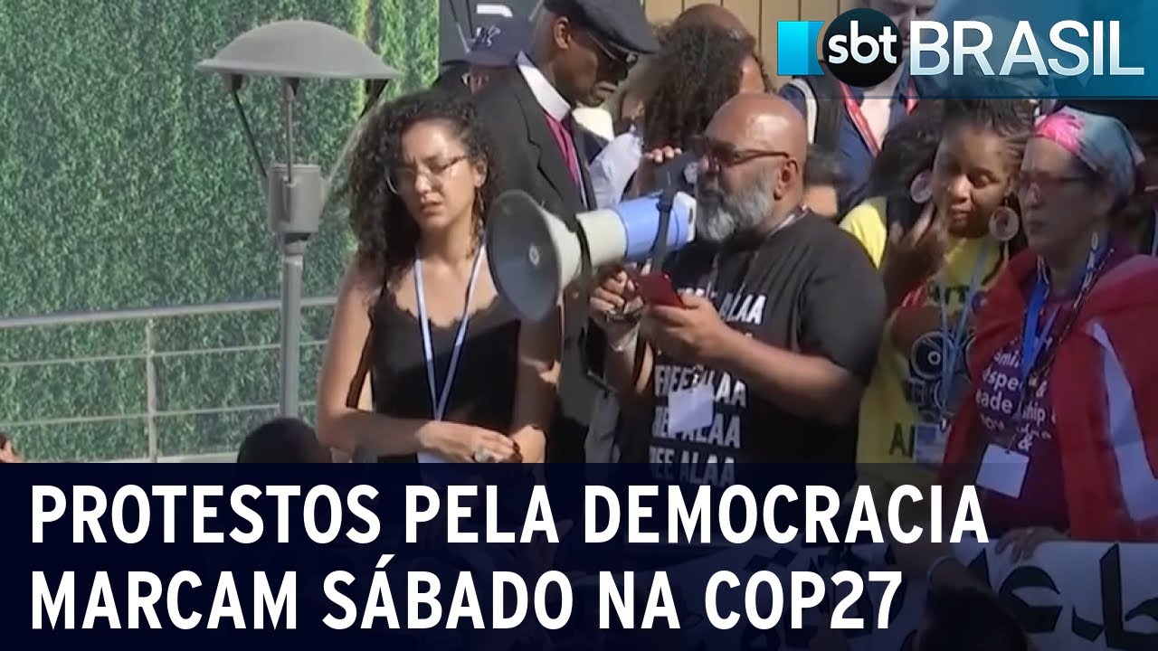 COP27: sábado é marcado por protestos a favor da democracia no Egito | SBT Brasil (12/11/22)