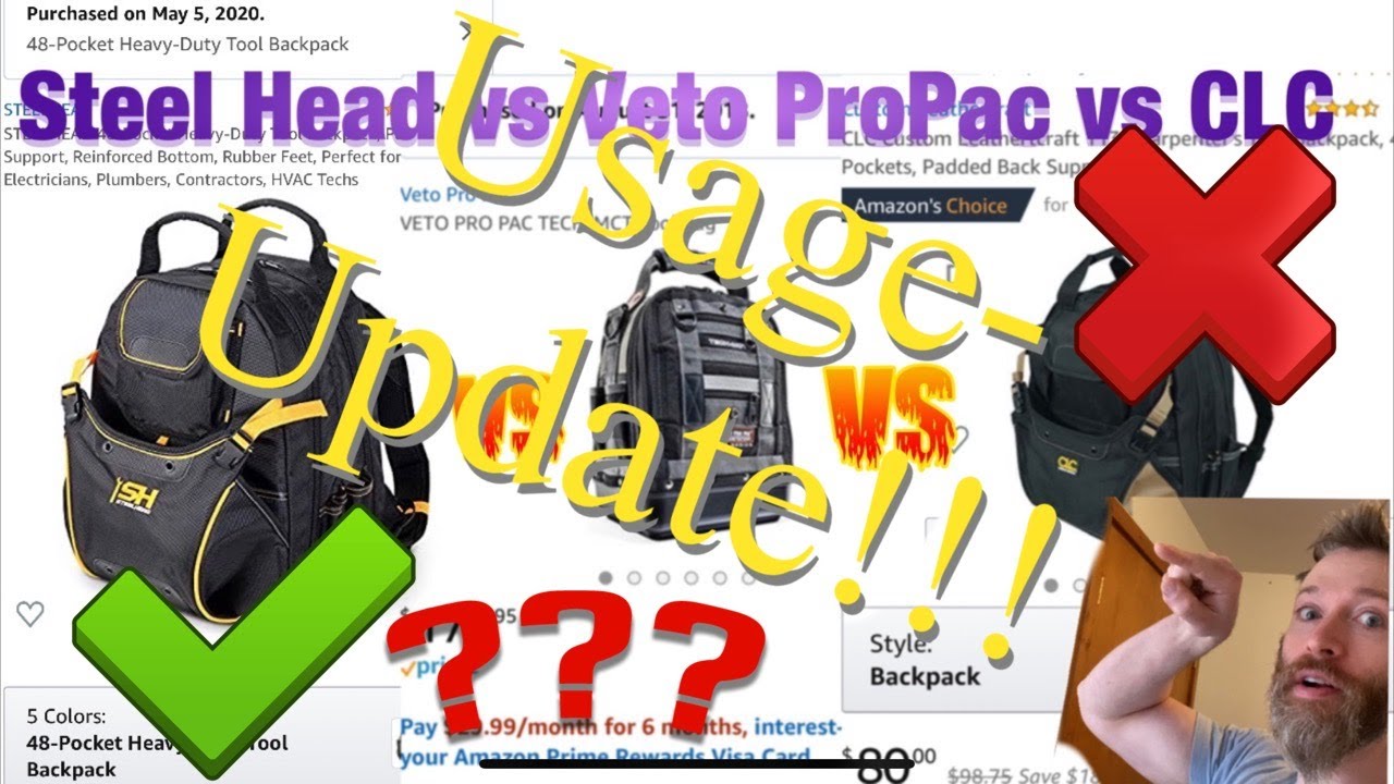 SteelHead Tool Backpack, UPDATE VIDEO!