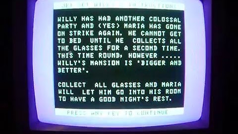 Acorn Atom - Jet Set Willy 2 testing on Atom 1 with SD