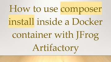 How to use composer install inside a Docker container with JFrog Artifactory