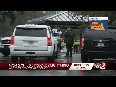 Mom, child struck by lightning near Seminole County elementary school