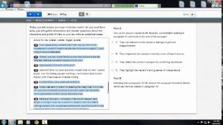 Selecting from Paragraphs Sample PARCC ELA