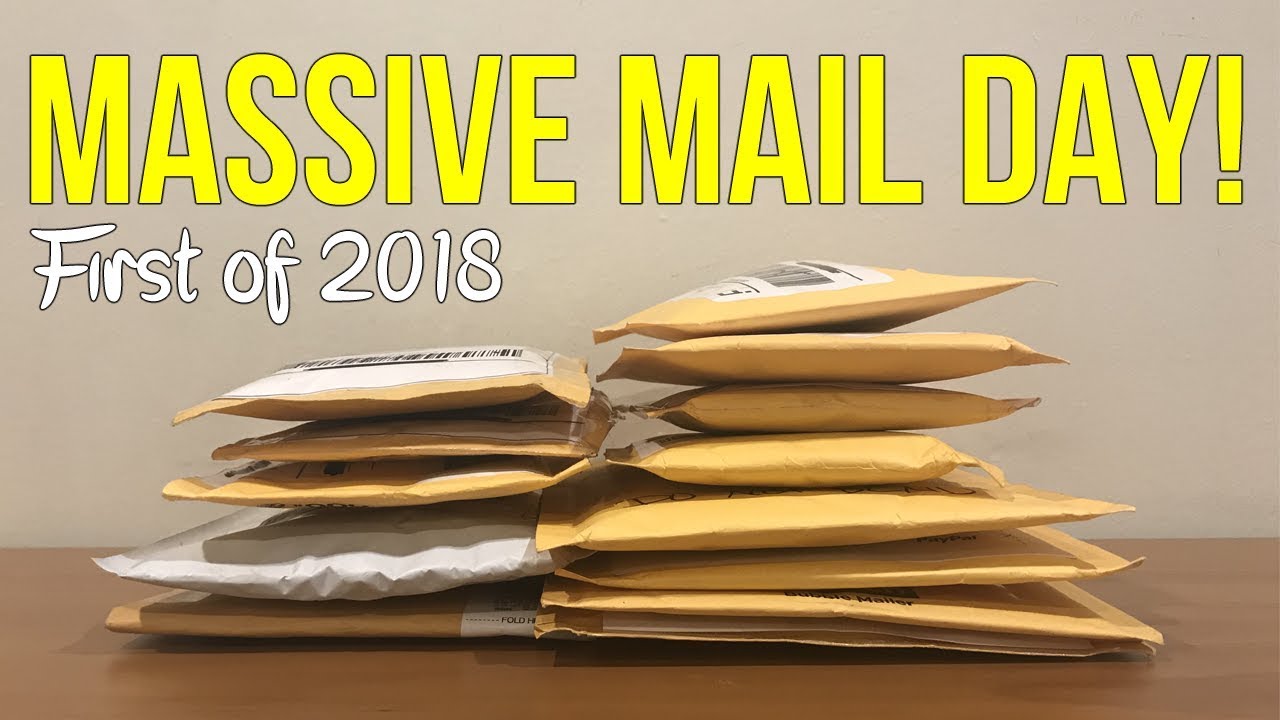 MAIL DAY #46: First of 2018 - MASSIVE Mail Day! - YouTube