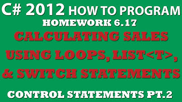 6-17 C# Calculating Sales using C# List, Loops, and Switch Statements - Control Statements Pt.2