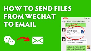 How to email a file from the WeChat app to an email #feisworld #wechat screenshot 3