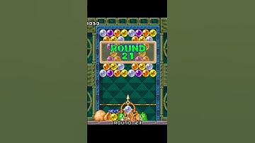 Puzzle Bobble Round 21 - Classic Arcade Gameplay#shorts