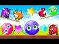 Juegos para Niños Pequeños - Pink Ball Adventure Niveles 1-8 - Videos de Pelotitas Saltarinas