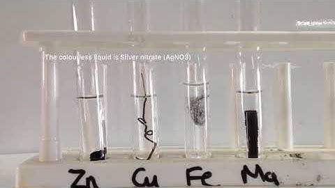Displacement Reactions of metals part 2  Silver nitrate salt solutions reactions