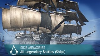 Assassin's Creed: Rogue - Side Memories - All Legendary Ships [Battles]