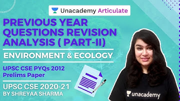 Ecology and Environment - UPSC CSE  2012 | Part-2 | Previous Year Questions | Shreyaa Sharma