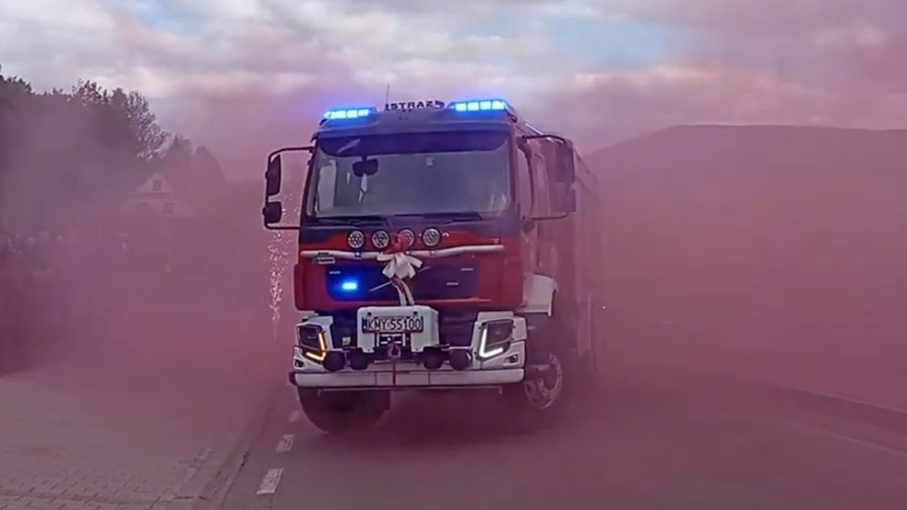 Powitanie nowego wozu bojowego OSP Węglówka