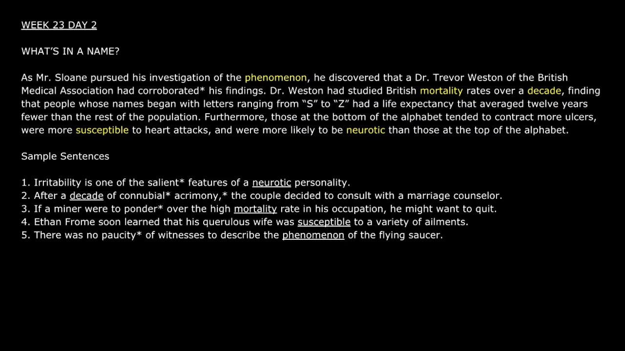 [Audiobook] Barron's 1100 Words You Need to Know / WEEK 23 (Female voice)