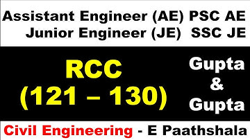 RCC | Reinforced Cement Concrete (121–130) – Gupta and Gupta | Rajasthan RPSC AE Civil Engineering |