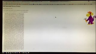 500 Internal Server Error | Highly Trained Monkeys Error Message