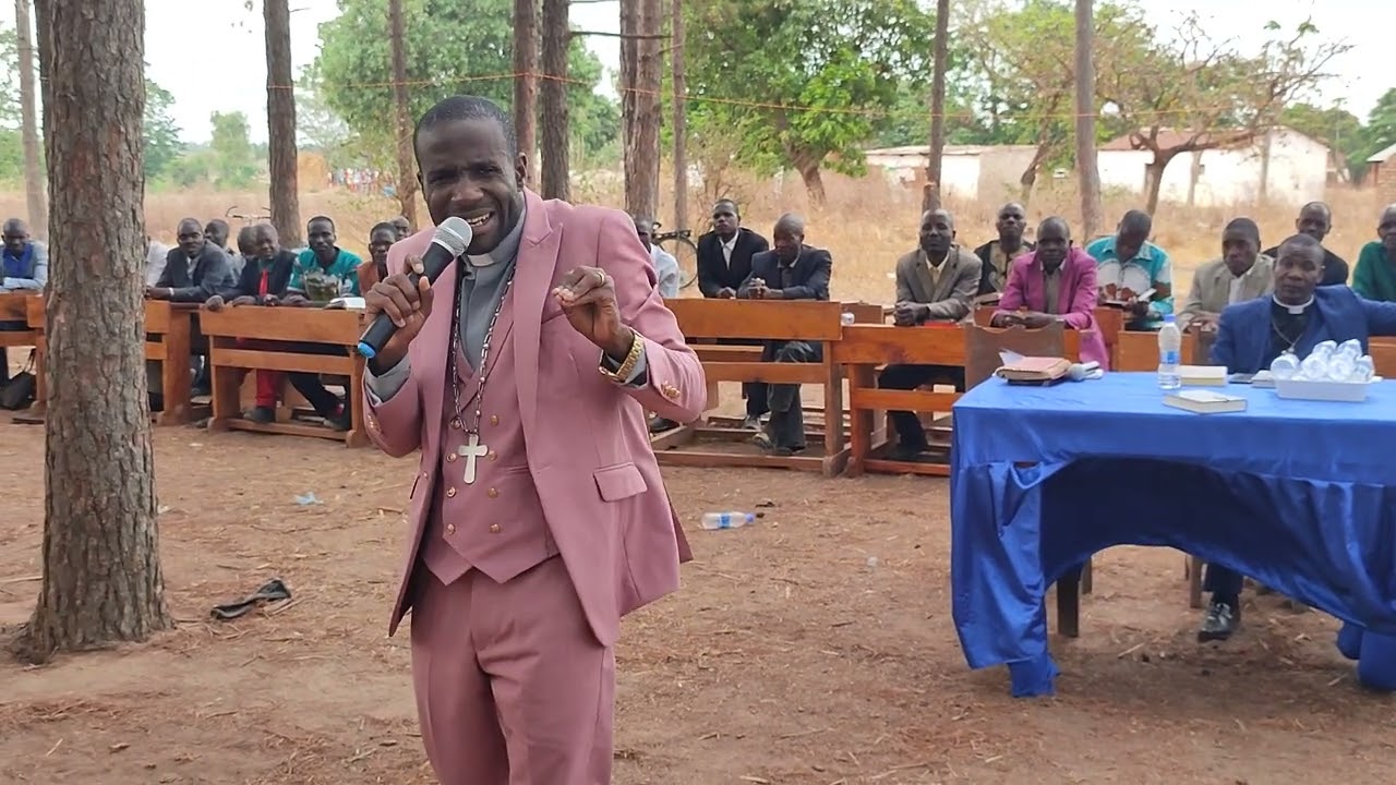 Rev. Alexander Kambiri preaching at Mchemani CCAP - Mkanda- Mchinji