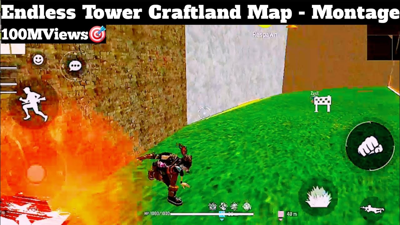 Free Fire New Endless Tower Craftland Map - Montage Video 2024 ll - YouTube