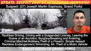 UPDATE: Long List Of Charges Pending Against Man Shot By Deputies Near Grand Forks Sunday