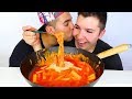 EASY CHEESY SPICY RICE CAKES 떡볶이 • Mukbang & Recipe