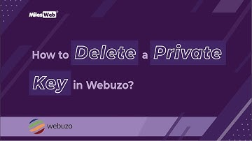 How to Delete a Private Key in Webuzo? | MilesWeb