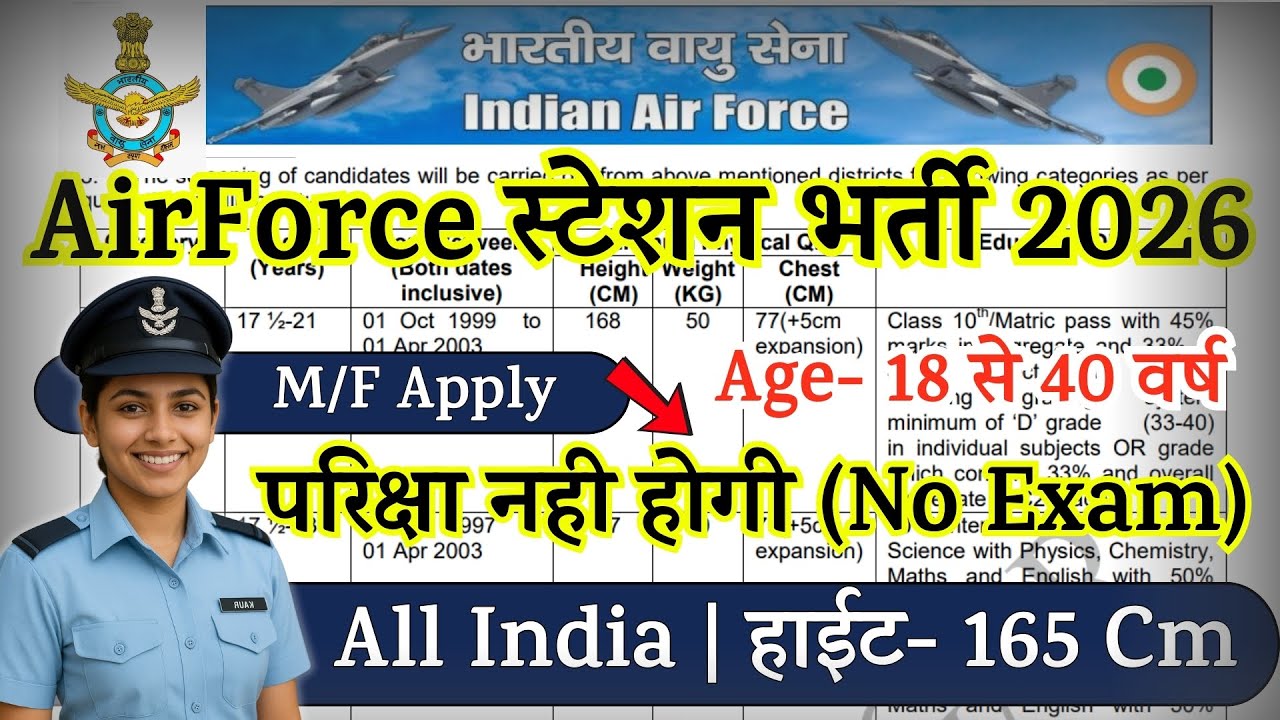 Air Force Station Rally Recruitment 2025 Notification | Airforce New ...