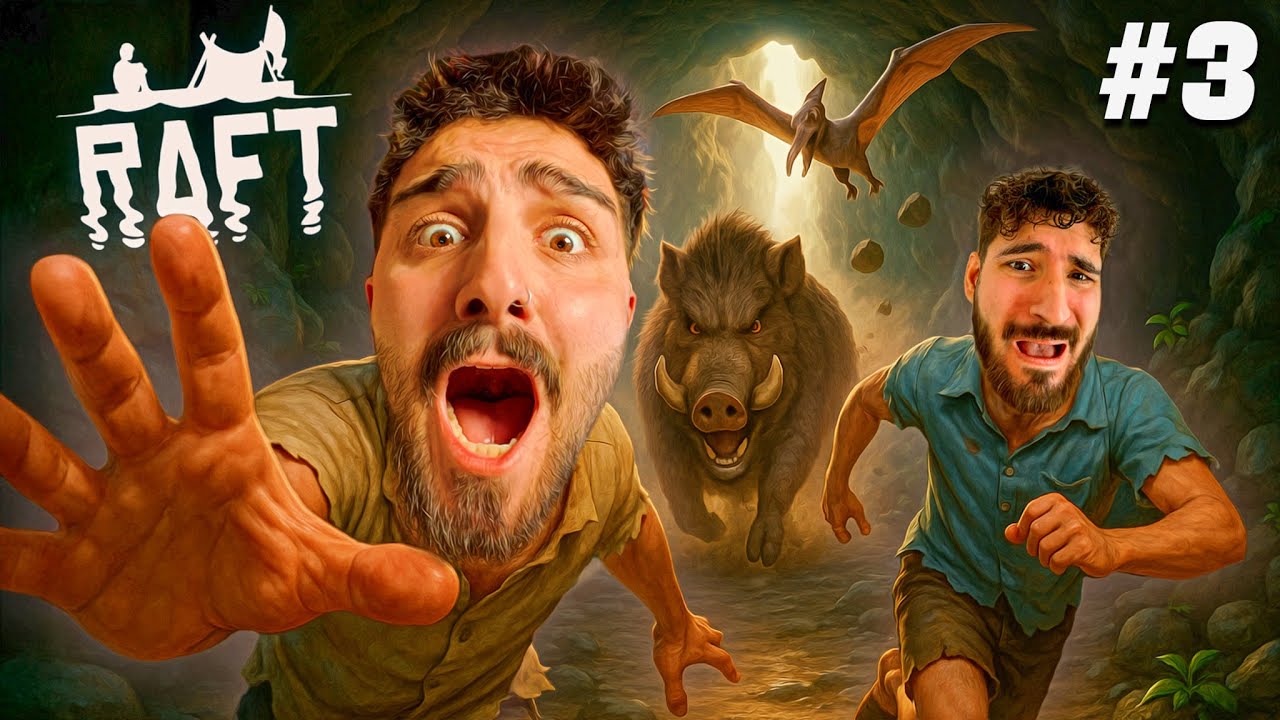 ILHA ESCONDIA e uma GRUTA  SECRETA COM SEGREDOS PERTURBADORES 😱 | RAFT #3