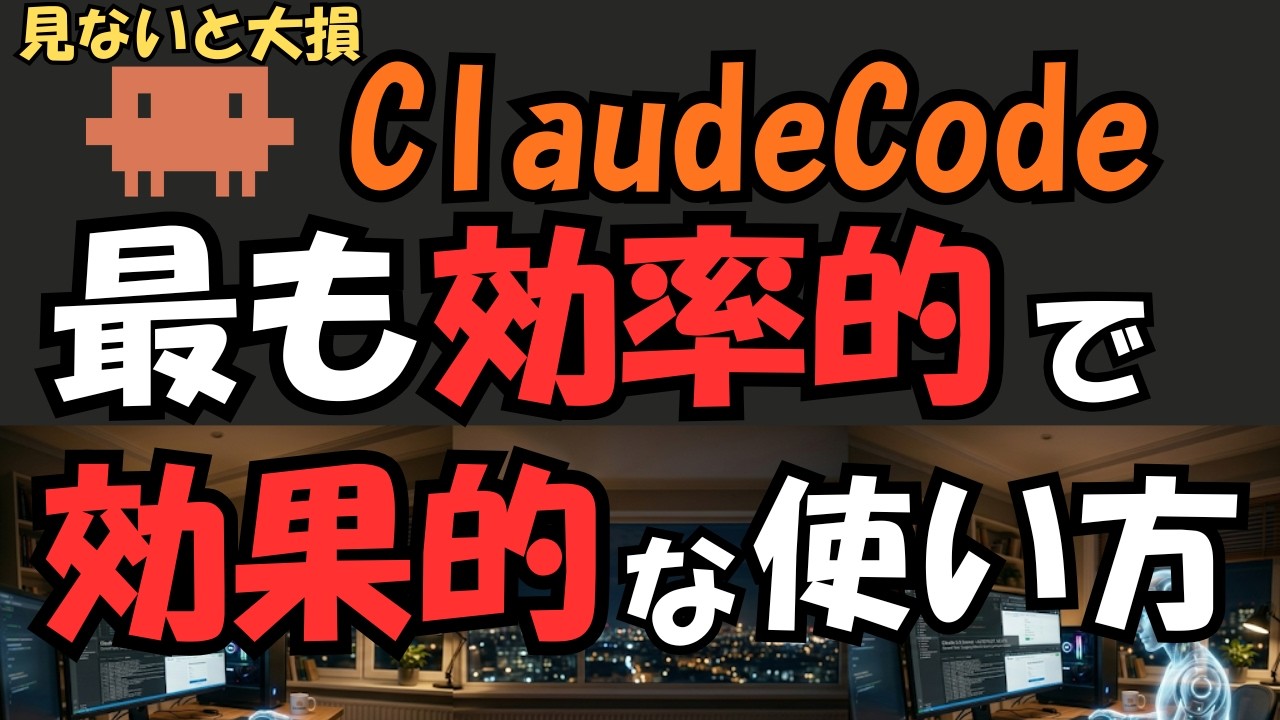 [実演]CluadeCode 最も効率的で効果的な使い方｜一度指示を出すとシステムが完成するまで自動実装 - YouTube