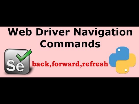 Selenium Web Driver Navigation Commands driver.navigate()