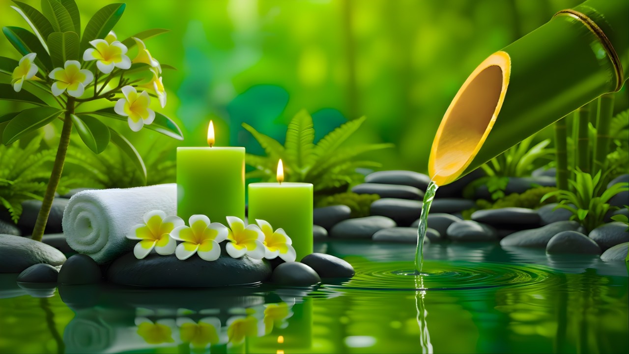 Sleeping Music for Deep Sleeping 🌿 Bamboo Water Fountain, Insomnia Relief, Calm Anxiety & Depression